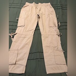 Men's Boohoo Tan Flare Cargo Pant- Size 38